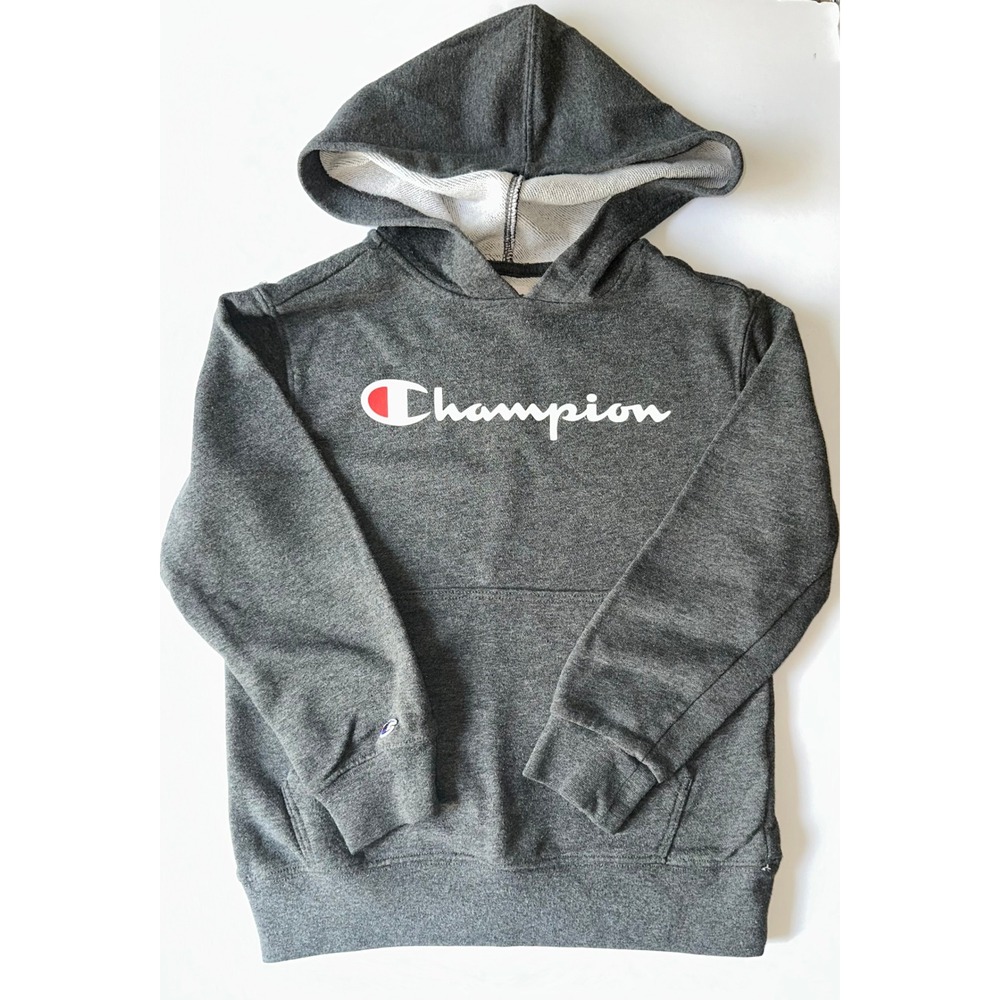 Champion Boys French Terry Charcoal Gray Hoodie Size‎ XS (5-6)